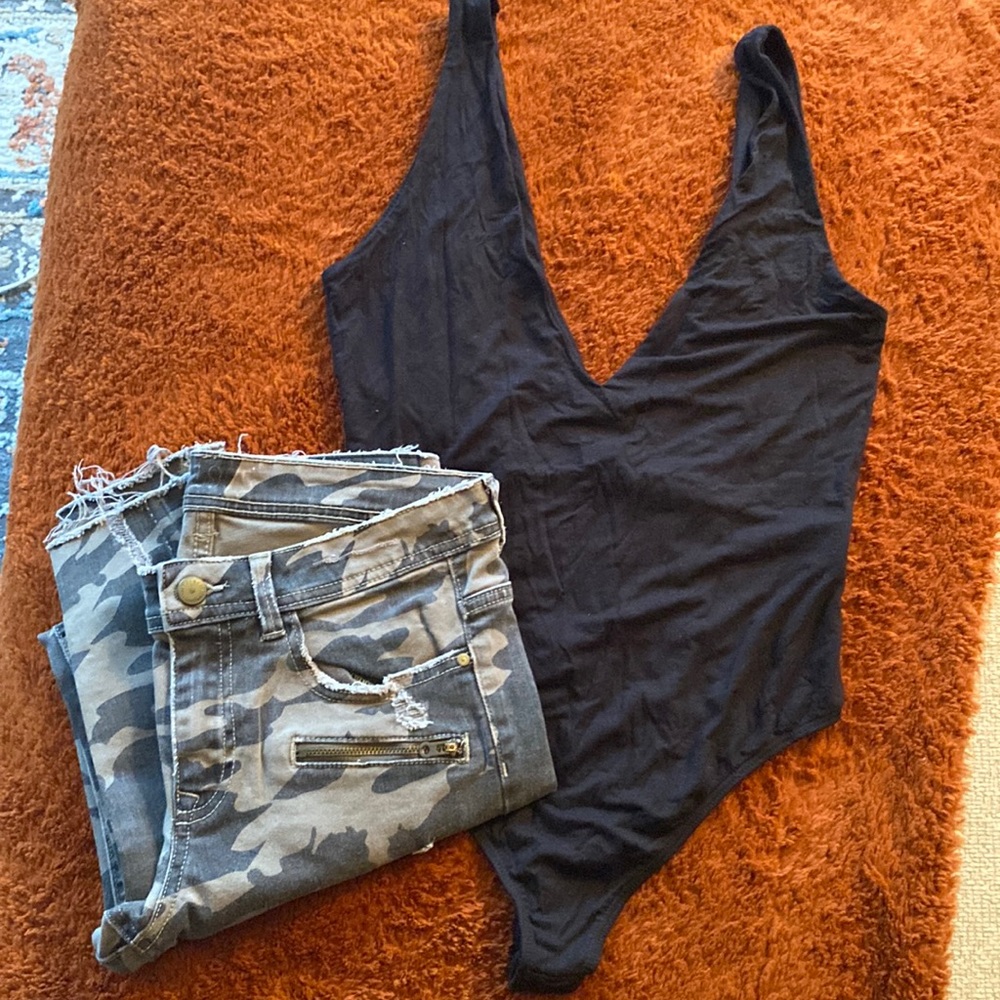 Black Urban Outfitters Bodysuit